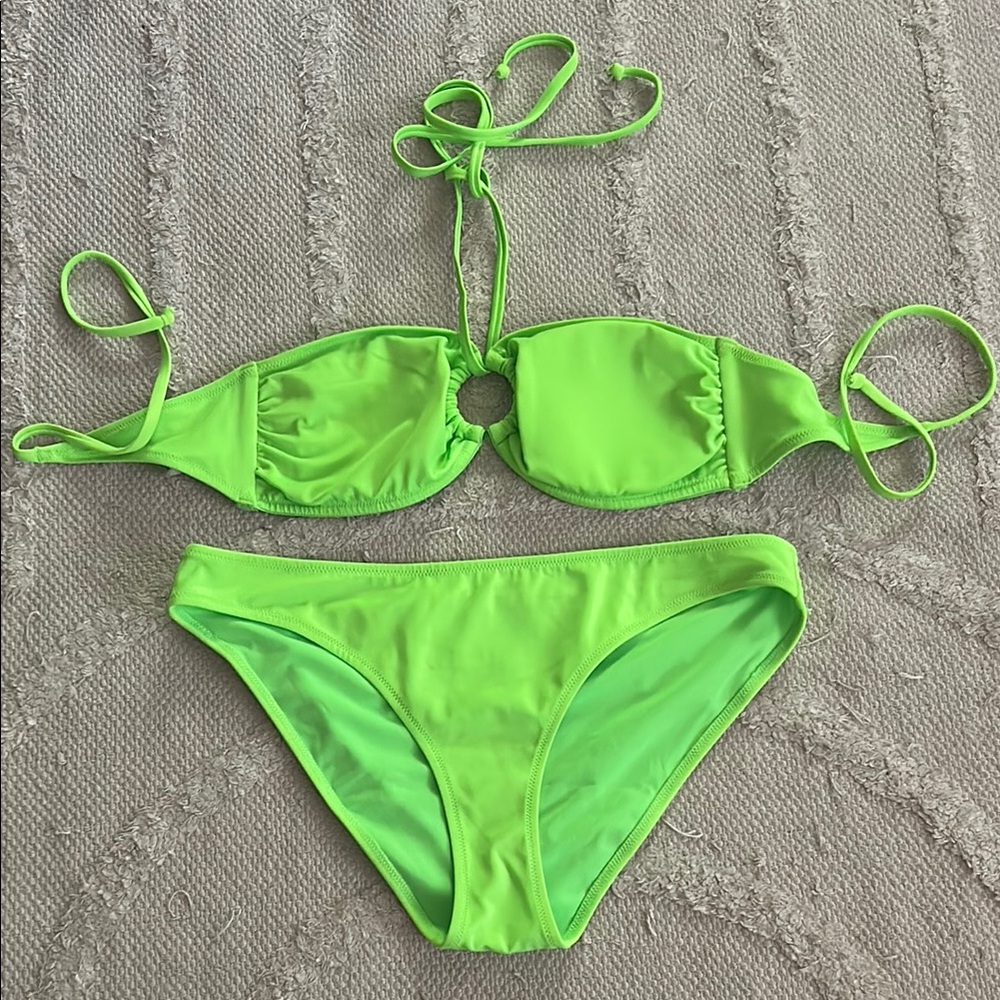 H&M Neon Green Bikini Set